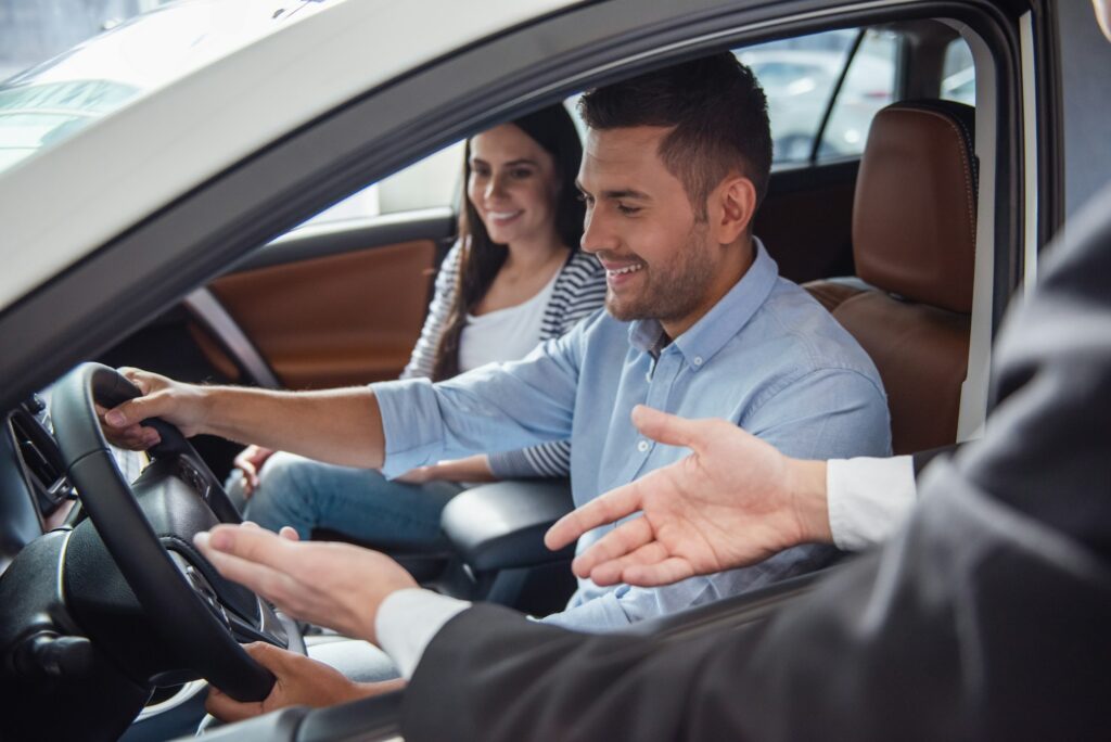 Visiting car dealership